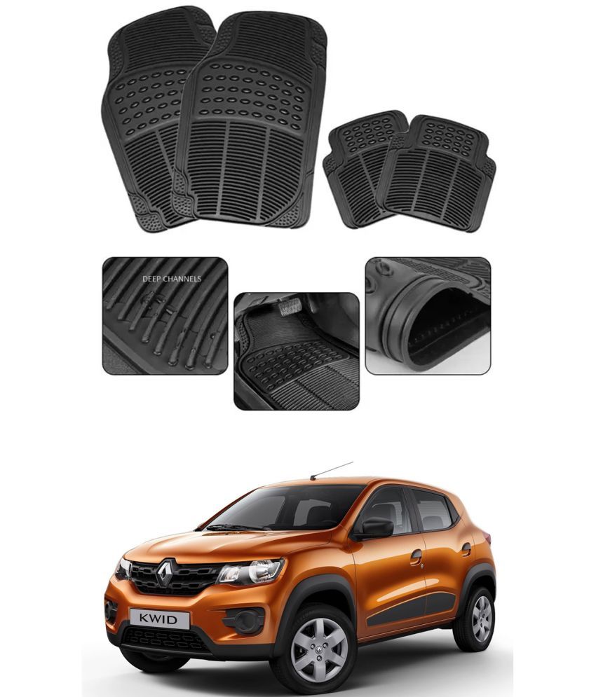     			RONISH Car Rubber Mat (Set Of 4) Foot Mat For Renault Kwid