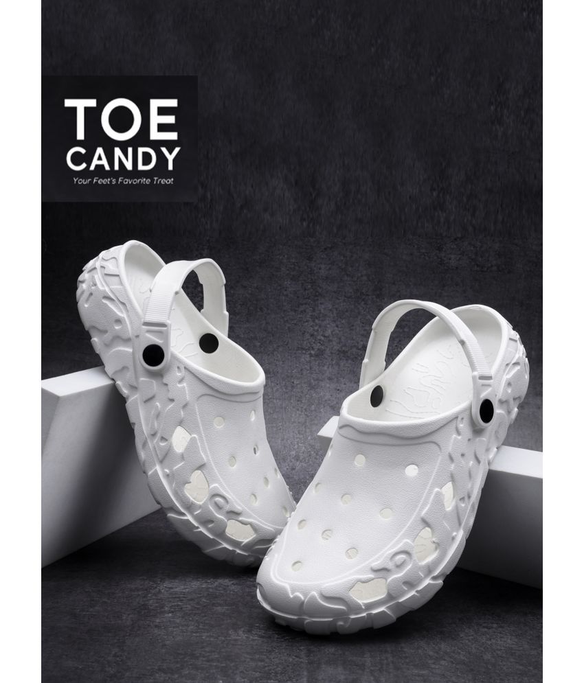     			TOE CANDY - Off White Men's Clogs