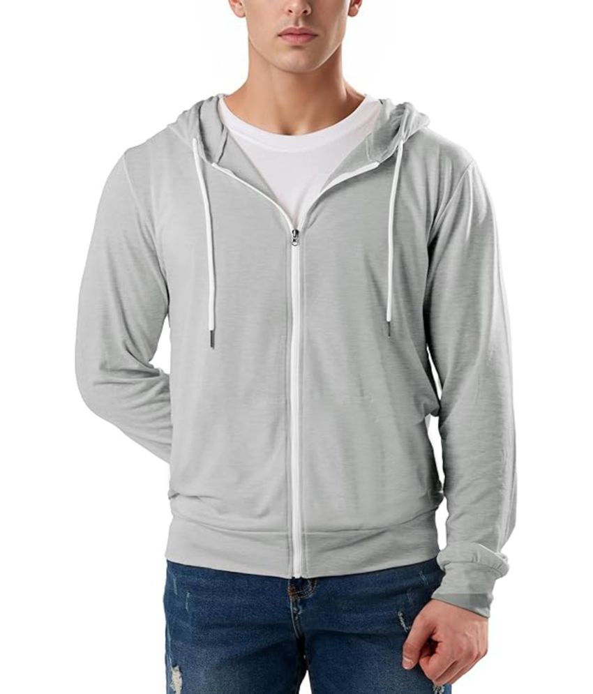     			Try This Cotton Blend Hooded Men's Sweatshirt - Grey ( Pack of 1 )