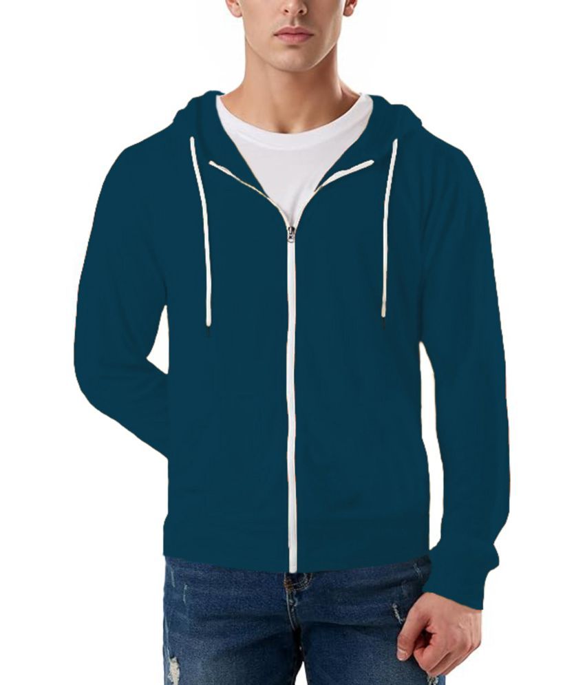     			Try This Cotton Blend Hooded Men's Sweatshirt - Teal ( Pack of 1 )