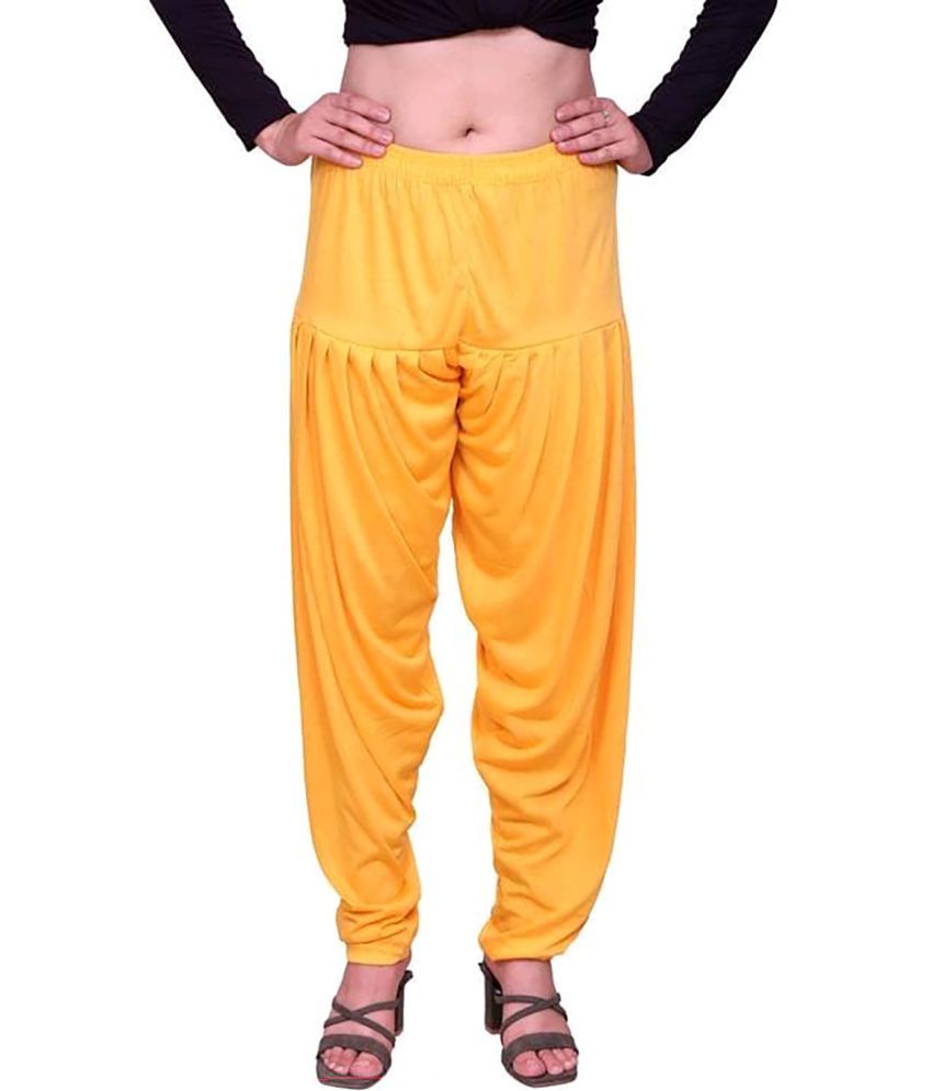     			OuterWear Pack of 1 Viscose Women's Patiala ( Yellow )