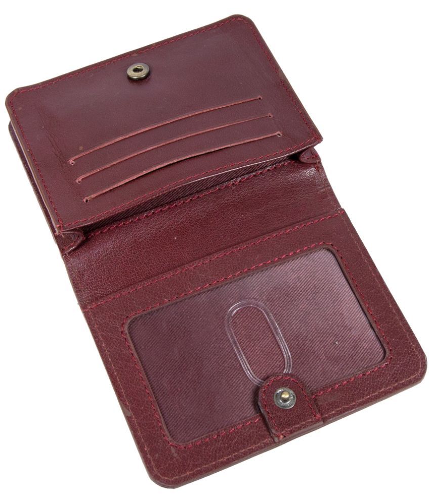     			STYLE SHOES Leather Burgundy Women's Bi Fold Wallet ( Pack of 1 )