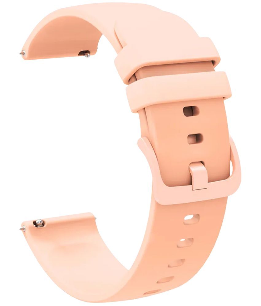     			ACM Watch Strap Silicone Belt 22mm compatible with Fire-Boltt Solaris Bsw140 Smartwatch Color Hook Band Creame Pink