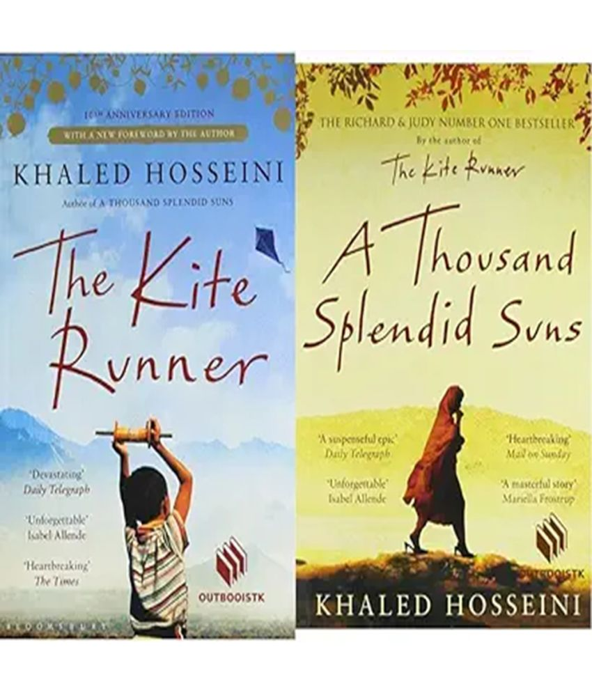     			OUTBOOISTK The Kite Runner  A Thousand Splendid Suns Combo Set of 2 Historical Fiction Books  Emotional Family Drama and Cultural War Novels