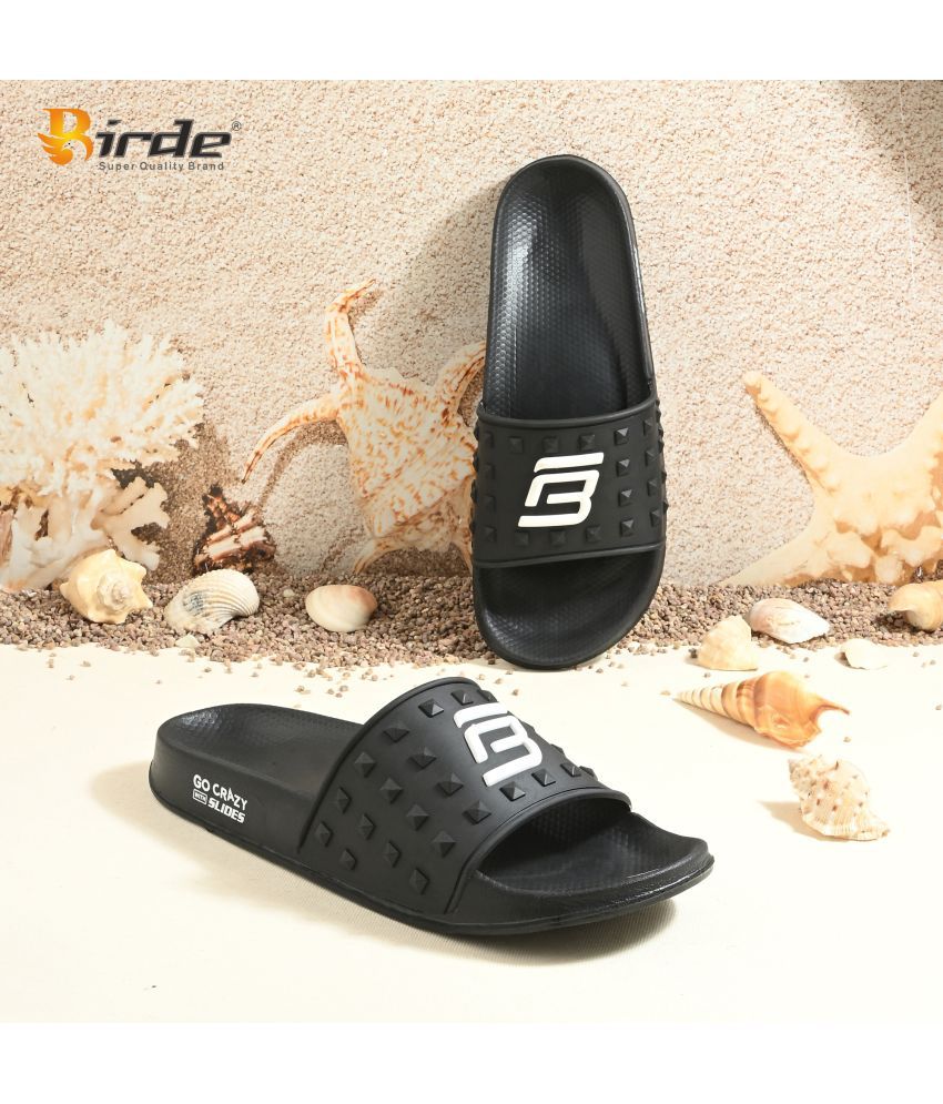     			Birde Black Men's Slide Flip Flop