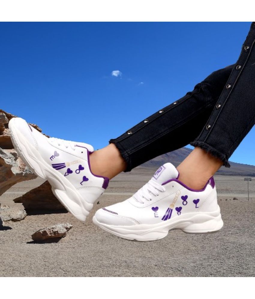     			PATHAR Purple Women's Sneakers