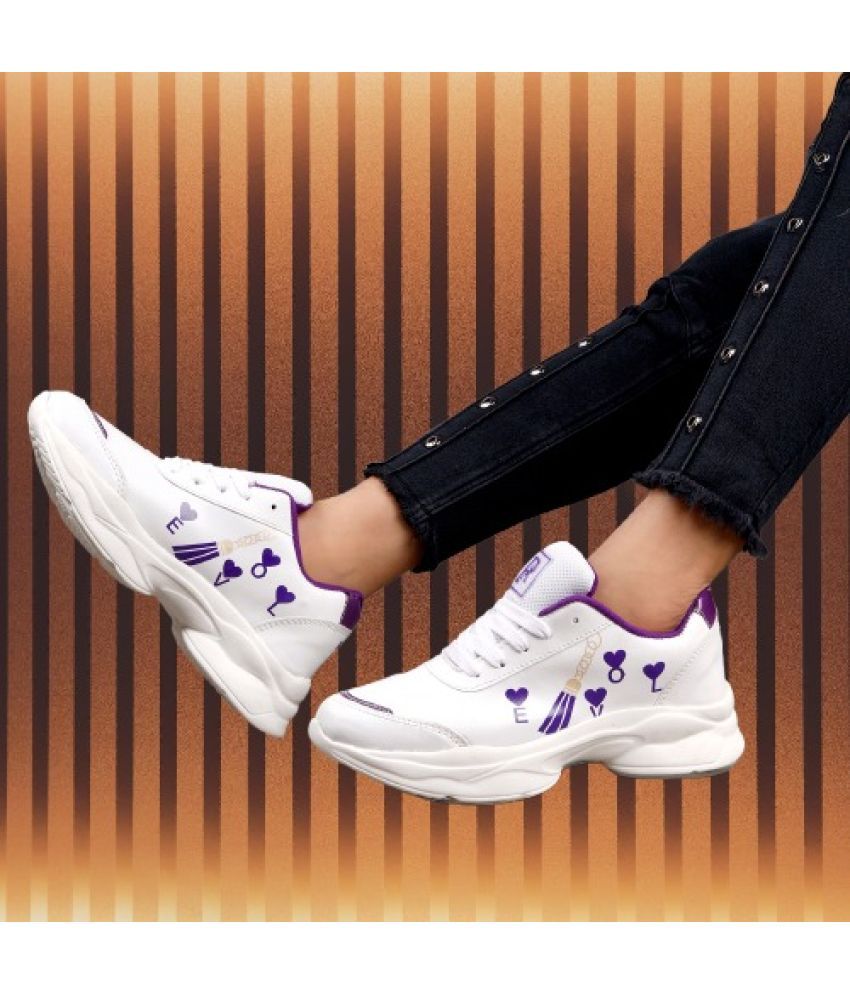     			PATHAR Purple Women's Sneakers