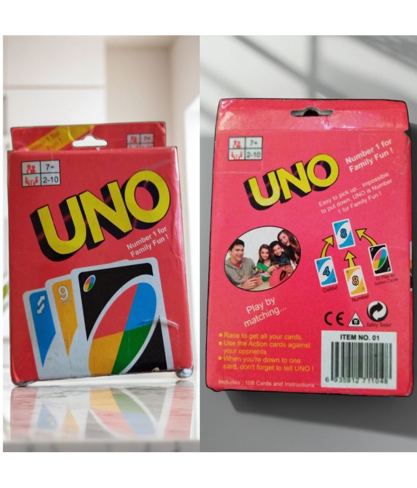     			SARVASHVA TRENDS Plastic Uno Card Game, Indoor Games Card, Fast Uno Card, UNO Card, Family Fun Games, Family Uno Card Game, Kids Uno Card, Kids Uno Card Game, uno card game, plastic uno cards, Uno Playing Card Game For 7 Yrs And Above For Adult (108 Cards)