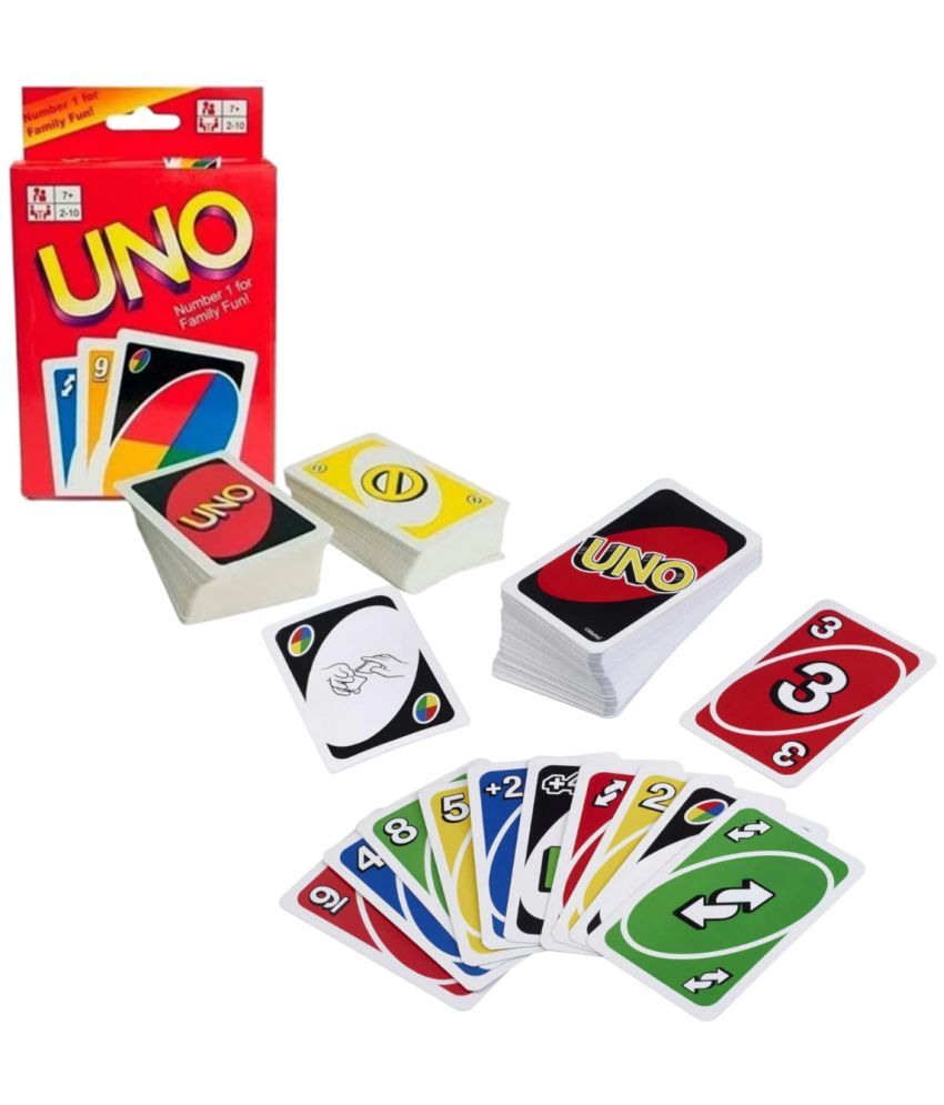     			SARVASHVA TRENDS Plastic Uno Card Game, Indoor Games Card, Fast Uno Card, UNO Card, Family Fun Games, Family Uno Card Game, Kids Uno Card, Kids Uno Card Game, uno card game, plastic uno cards, Uno Playing Card Game For 7 Yrs And Above For Adult (108 Cards)