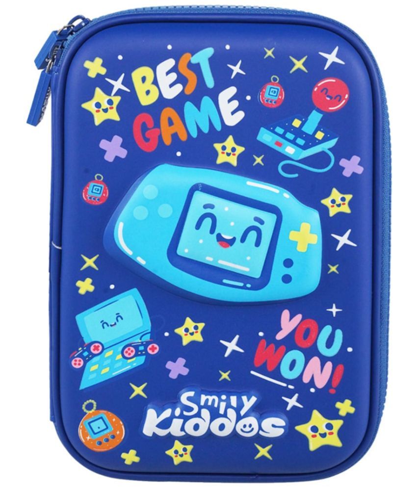     			Single Compartment Pencil Case V3 | Gamer Theme | Durable & Spacious Hardtop Stationery Organizer - Blue