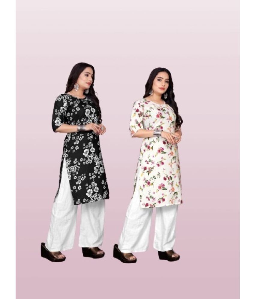     			RUNAYA NX Pack of 2 Rayon Printed A-line Women's Kurti - ( Multicolor )