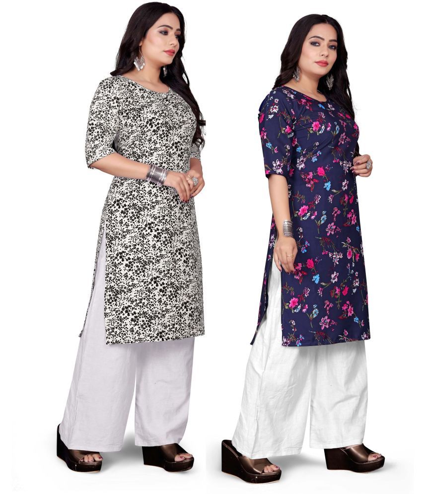     			RUNAYA NX Pack of 2 Rayon Printed A-line Women's Kurti - ( Multicolor )