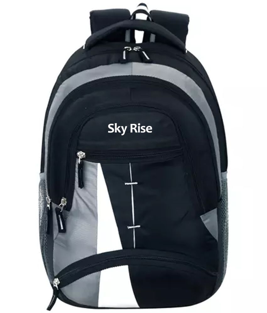     			Sky Rise 35 Ltrs Polyester Backpack *For Boys & Girls ( Black )