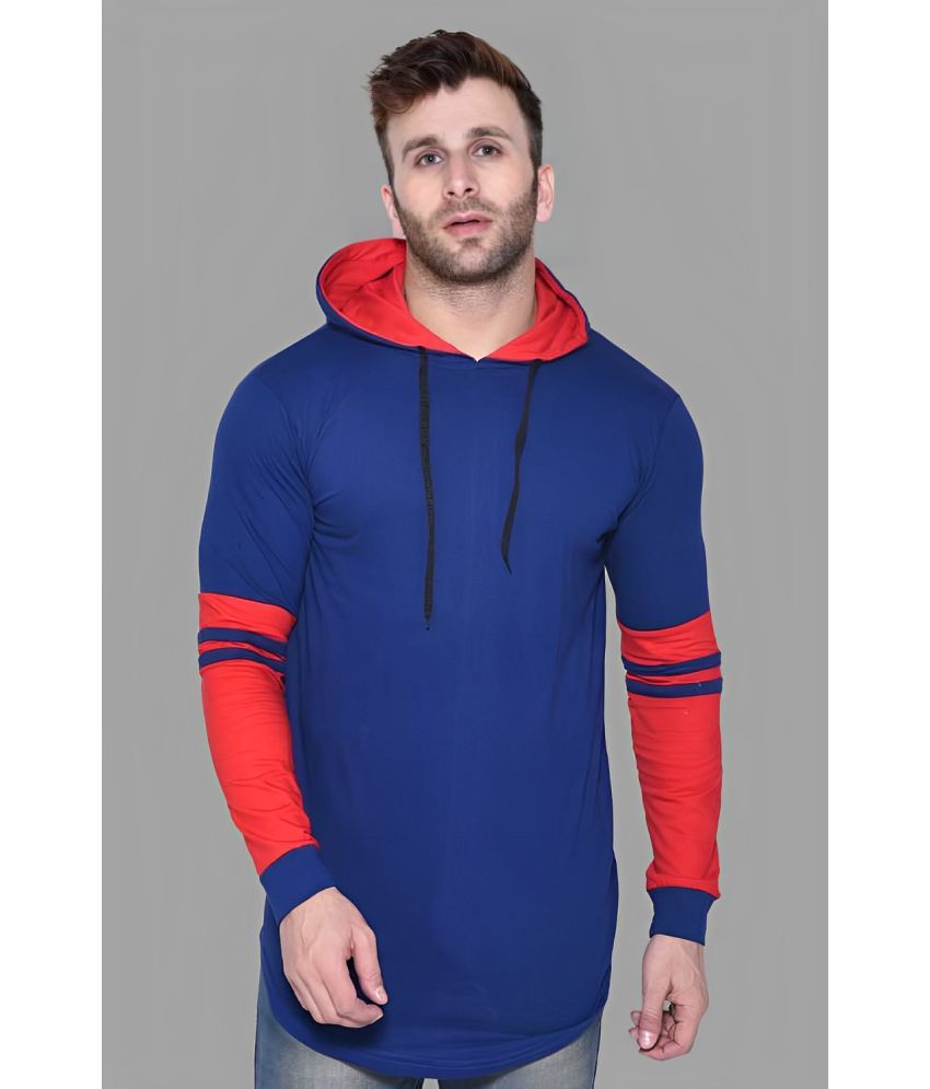     			risemax Cotton Blend Regular Fit Colorblock Full Sleeves Men's Hooded T-Shirt - Multicolor12 ( Pack of 1 )