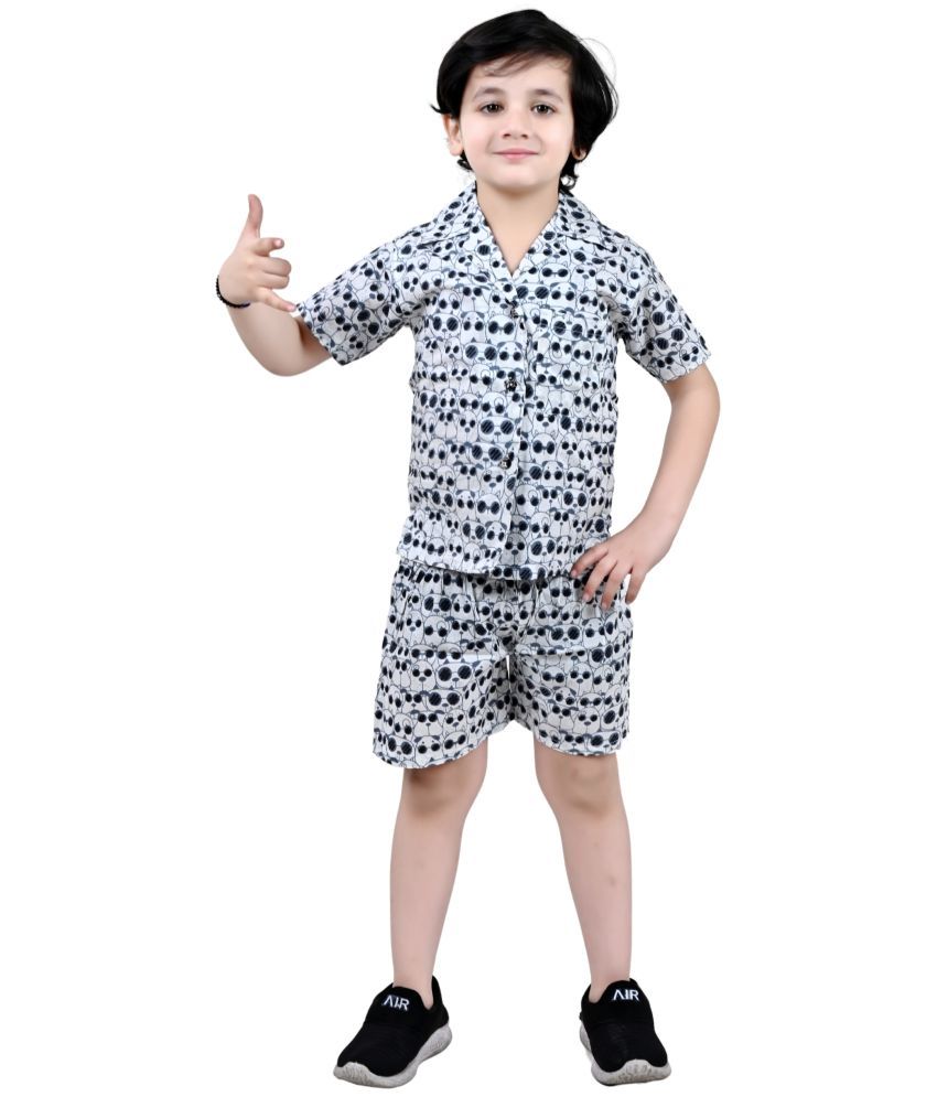     			Arshia Fashions Pack of 1 Boys Cotton Blend Shirts & Shorts Set ( Black )