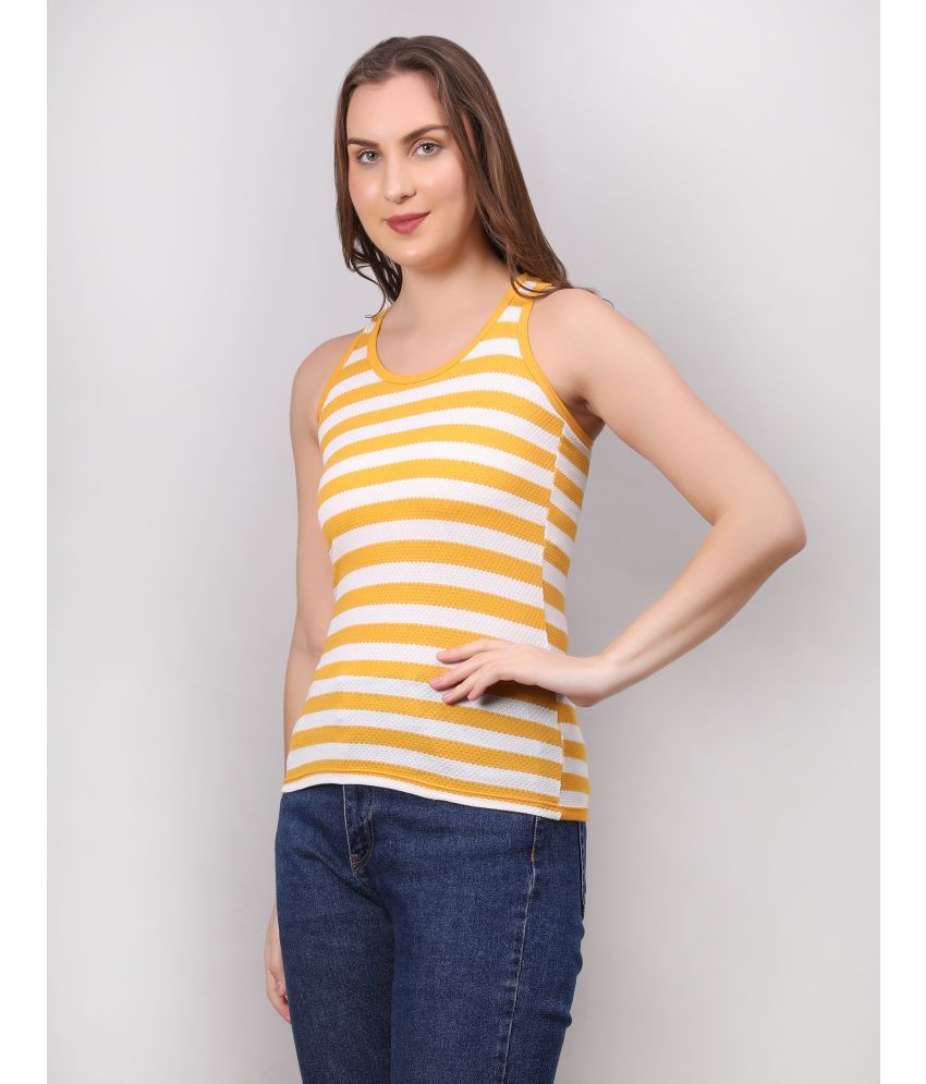     			VEE SAA Pack of 1 Cotton Tank Top ( Yellow )