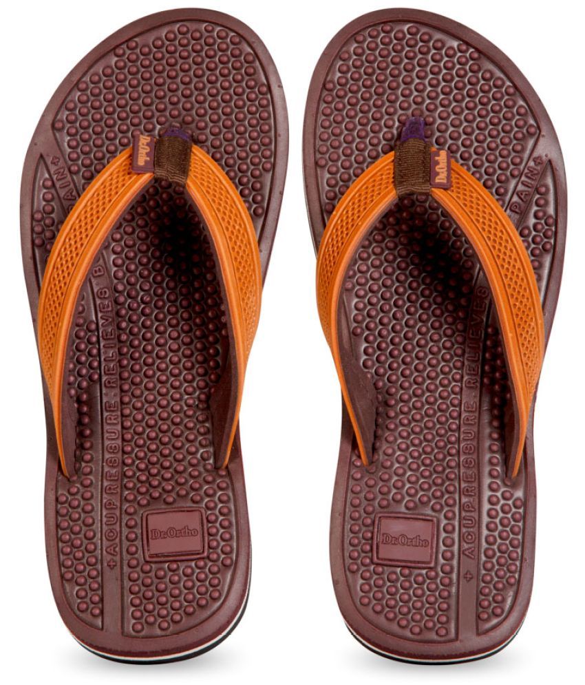     			Dr.Ortho Slippers Brown Women's Massage Flip Flop