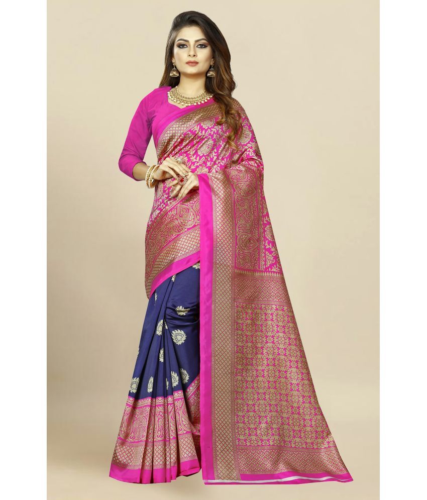     			RUNAYA NX Art Silk Printed Saree With Blouse Piece ( Pink , Pack of 1 )