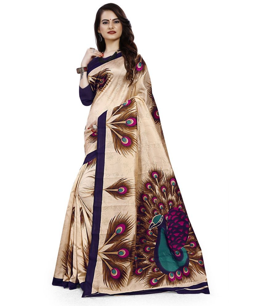     			RUNAYA NX Art Silk Printed Saree With Blouse Piece ( Multicolor , Pack of 1 )