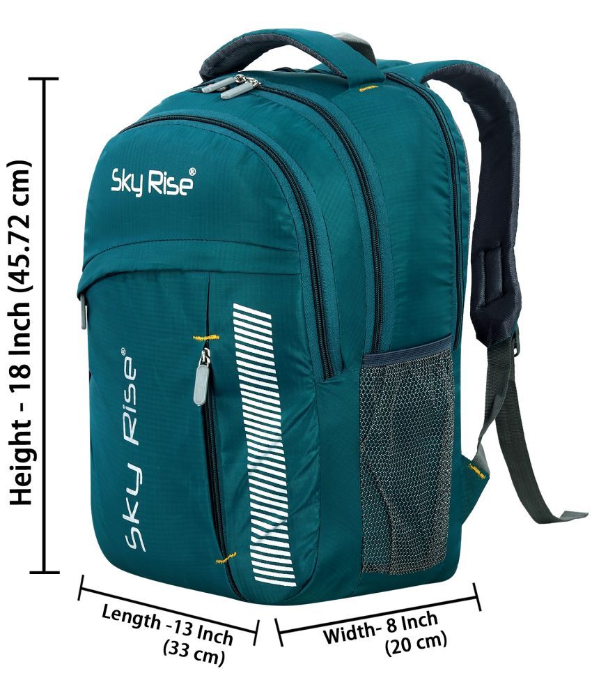     			SKYRISE 35 Ltrs Polyester Backpack *For Boys & Girls ( Green )