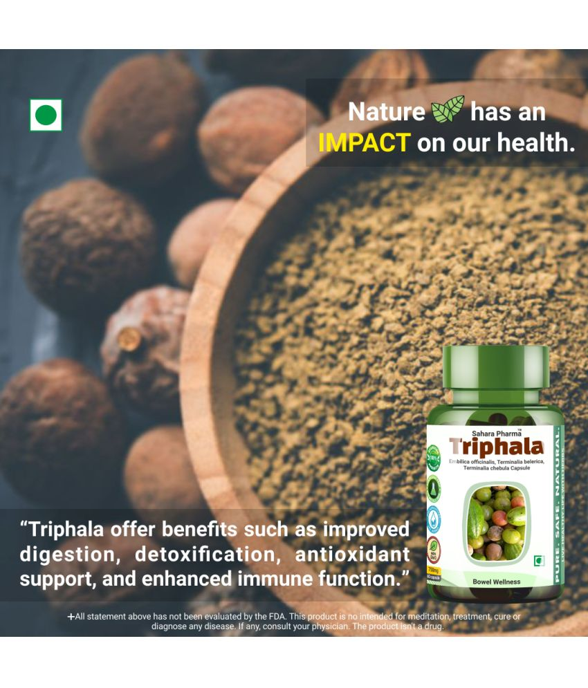     			Sahara Pharma Organic Triphala Capsule 60 no.s Pack Of 1