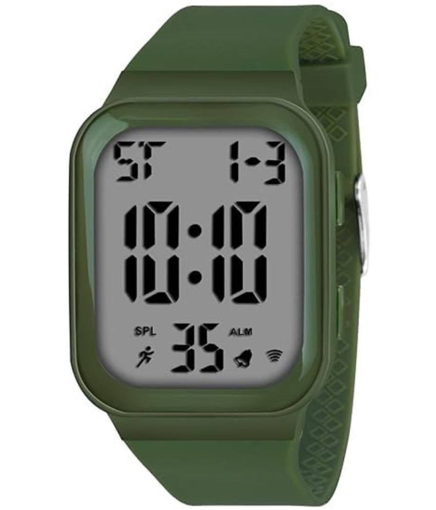     			Svats Green Silicon Digital Men's Watch