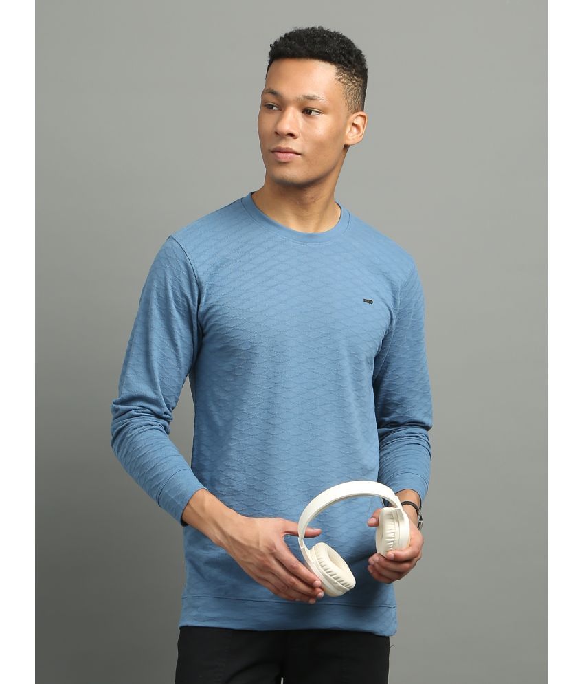     			FROSEN FOX Cotton Blend Round Neck Men's Sweatshirt - Blue ( Pack of 1 )