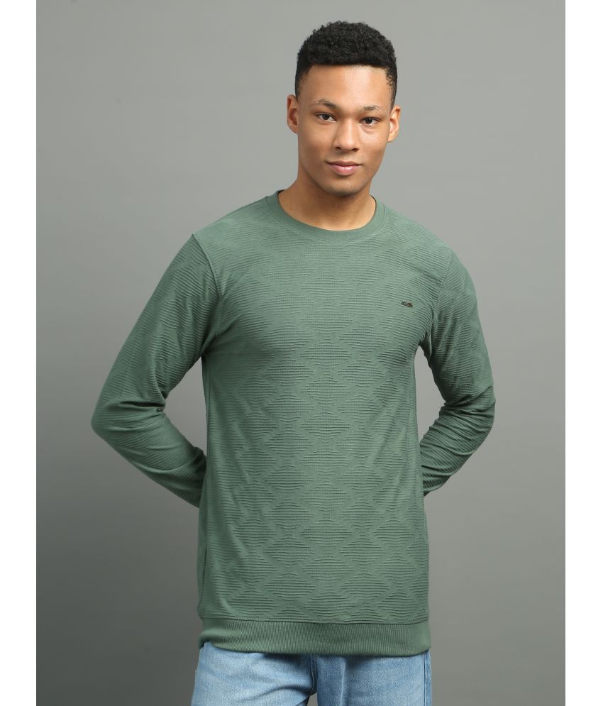     			FROSEN FOX Cotton Blend Round Neck Men's Sweatshirt - Green ( Pack of 1 )