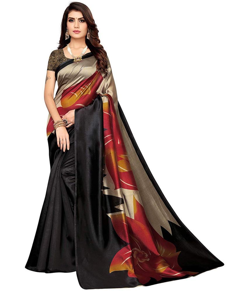     			RUNAYA NX Cotton Blend Printed Saree With Blouse Piece ( Maroon , Pack of 1 )