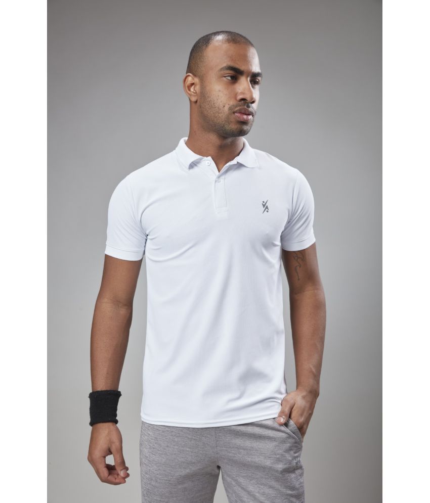     			ASTRIKE SPORTS White Polyester Regular Fit Men's Sports Polo T-Shirt ( Pack of 1 )