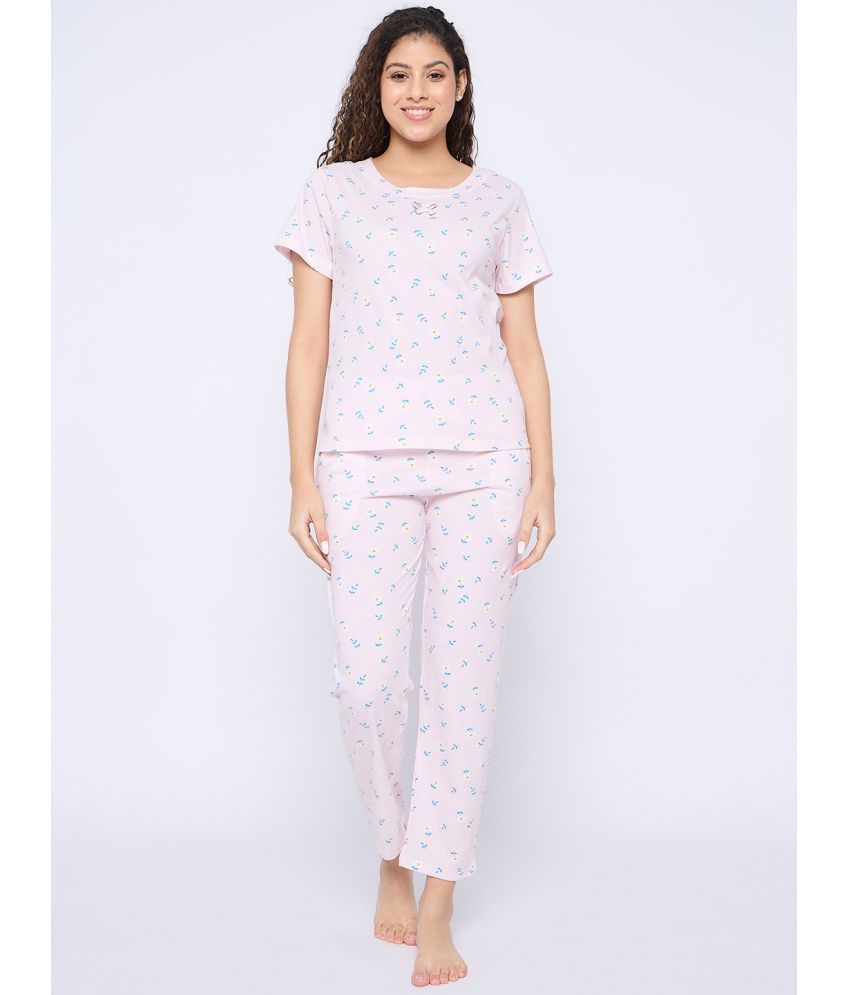     			Camey Peach Cotton Women's Nightwear Nightsuit Sets ( Pack of 1 )