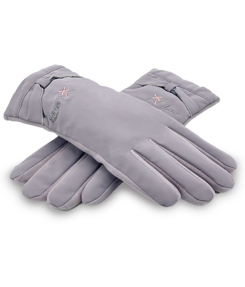     			Alamos Gray Women's Woollen Gloves ( Pack of 1 )