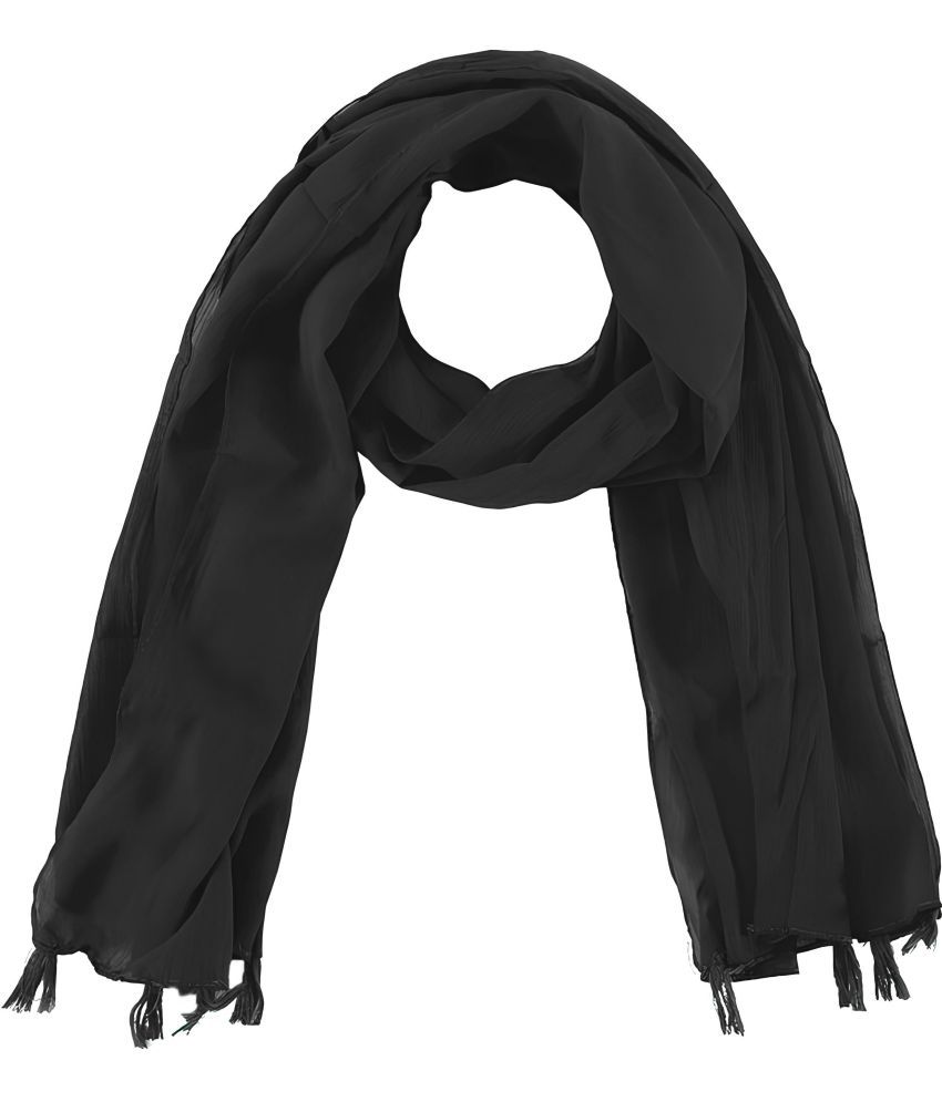     			Reoutlook Black Viscose Women's Stole ( Pack of 2 )