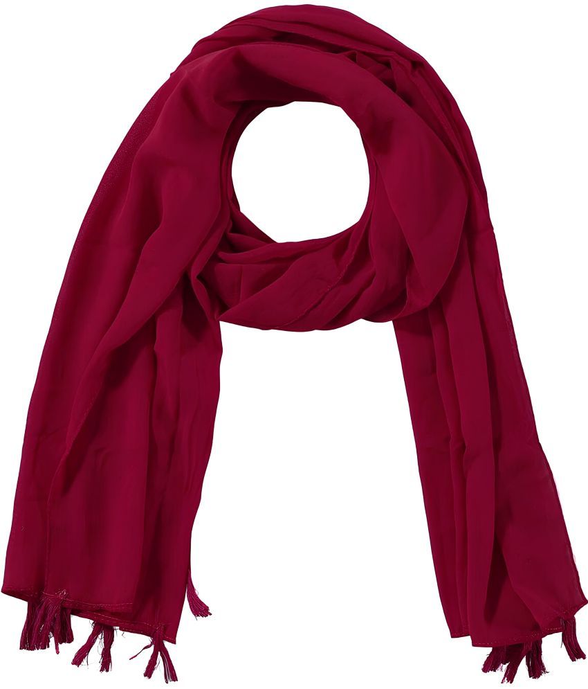     			Reoutlook Maroon Viscose Women's Stole ( Pack of 2 )