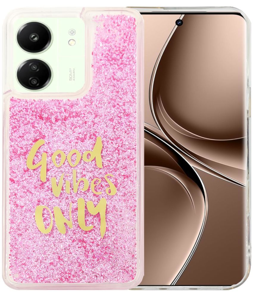     			Shining Stars Pink Printed Back Cover Silicon Compatible For Redmi 13C 4G ( Pack of 1 )