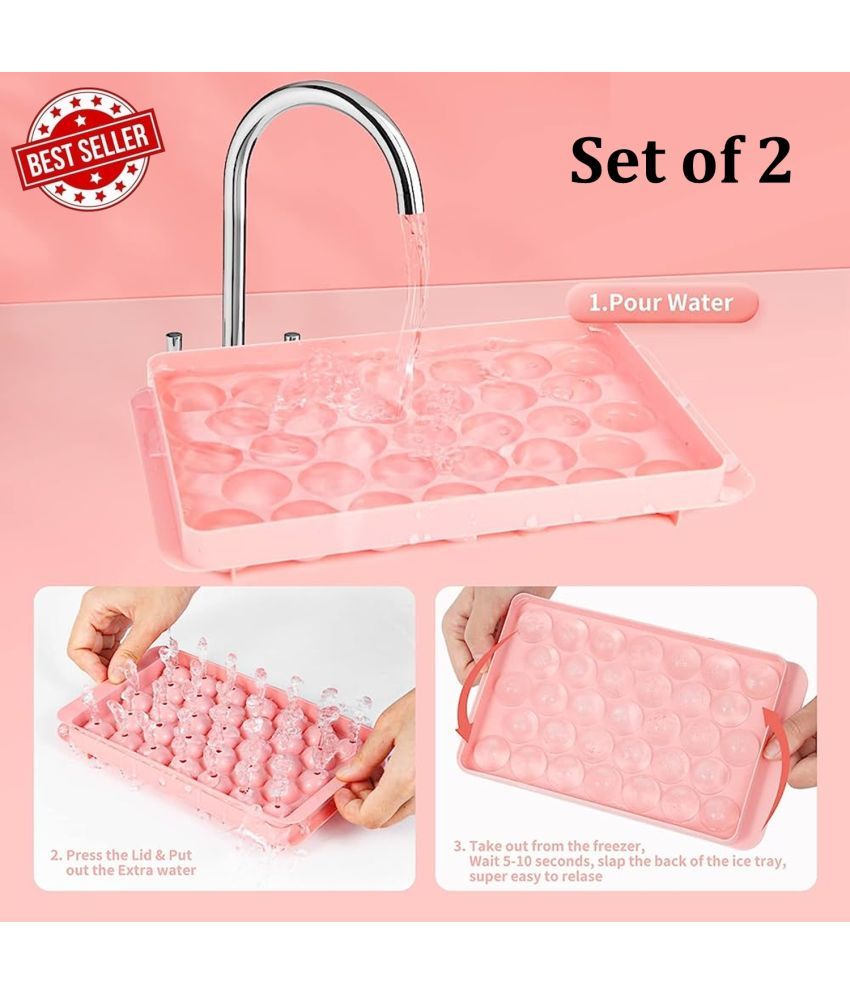     			Stysol Pink Ice Tray Peach 2 Pcs