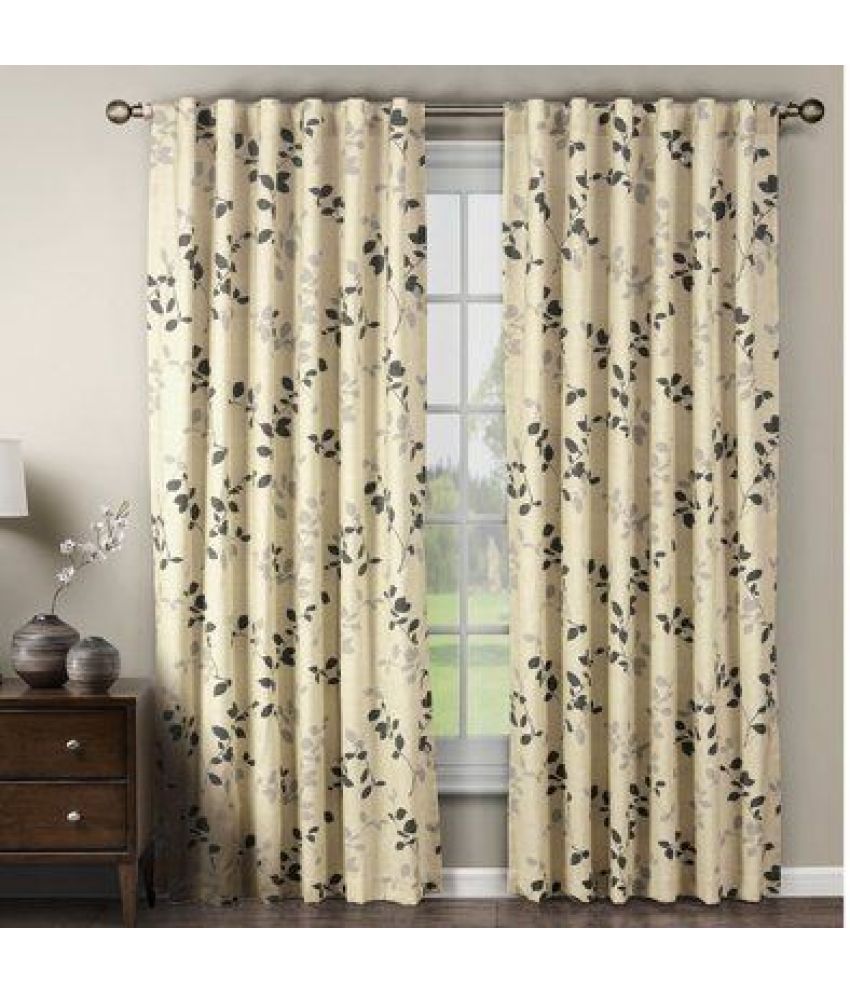     			V21 decod Graphic Room Darkening Eyelet Curtain 7 ft ( Pack of 1 ) - Yellow