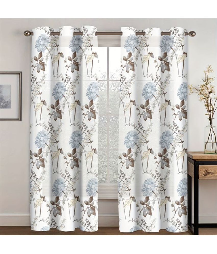     			V21 decod Graphic Room Darkening Eyelet Curtain 5 ft ( Pack of 1 ) - Grey