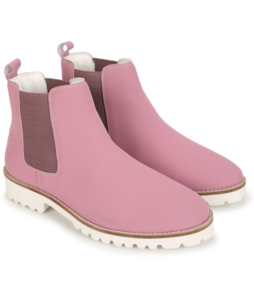     			Yoho Pink Women's Ankle Length Boots