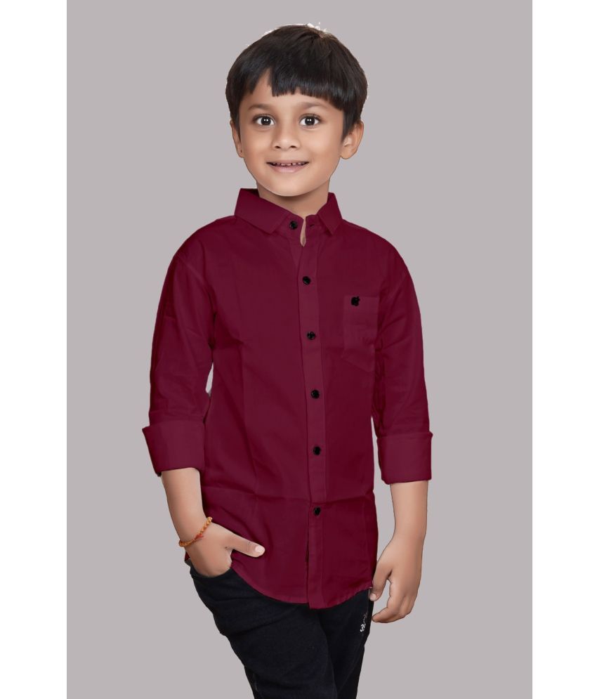     			ZAKAR STYLE Pack of 1 Boys Cotton Blend Full Sleeves Shirt ( Red )