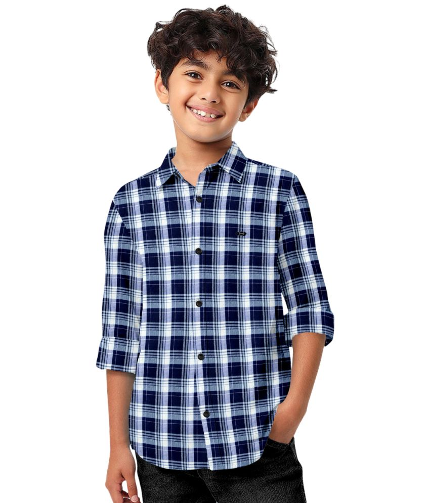     			ZAKAR STYLE Pack of 1 Boys Cotton Blend Full Sleeves Shirt ( Blue )