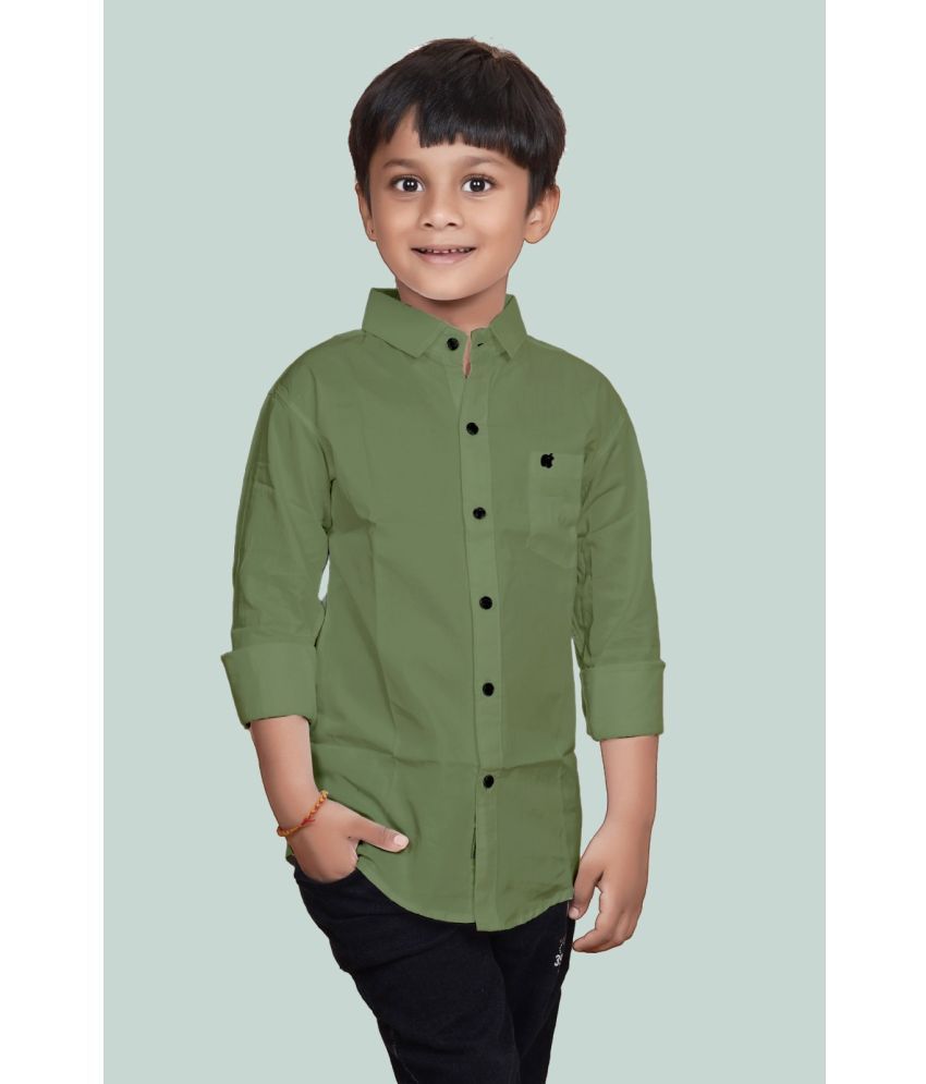     			ZAKAR STYLE Pack of 1 Boys Cotton Blend Full Sleeves Shirt ( Green )