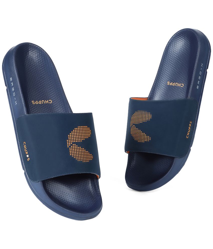     			CHUPPS Navy Men's Slide Flip Flop