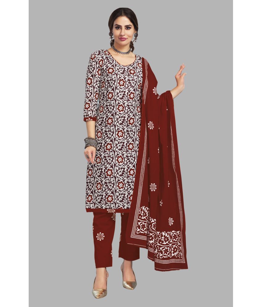     			shree jeenmata collection Cotton Printed Kurti With Pants Women's Stitched Salwar Suit - Multicolor ( Pack of 1 )