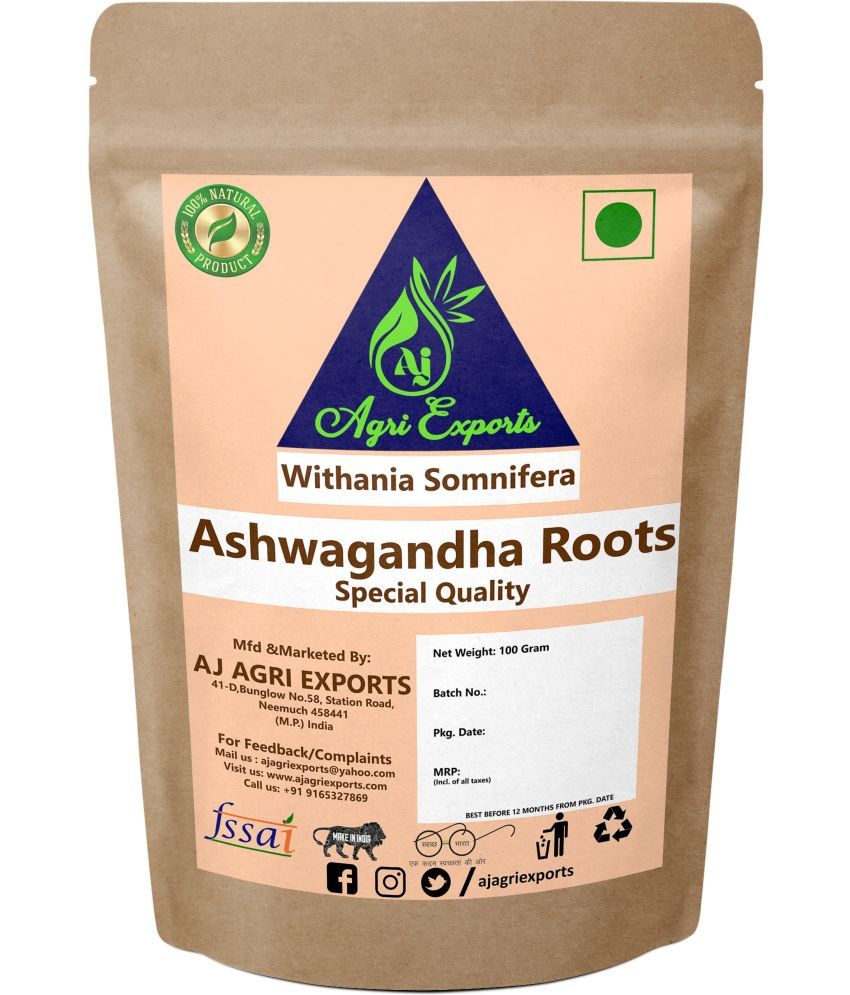     			AJ AGRI EXPORTS Ashwagandha Roots - Withania Somnifera Roots - Indian Ginseng Root 100 gm