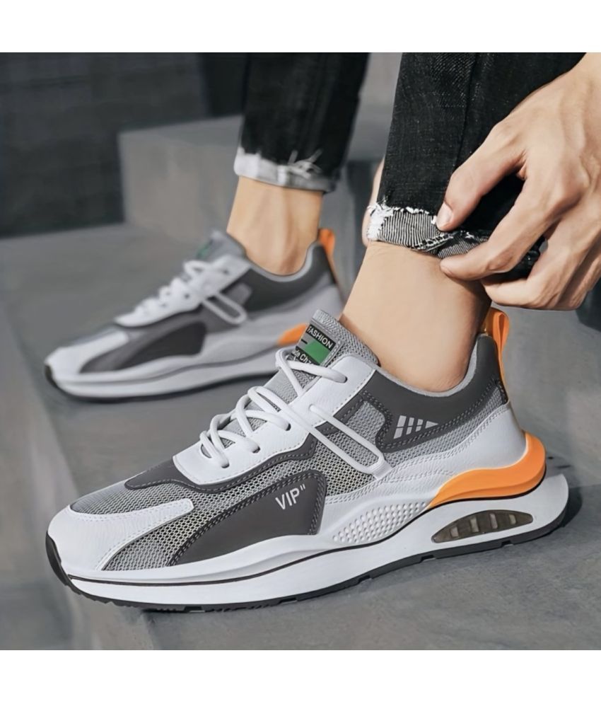     			HASTEN White Casual Running Sneakers White Men's Lifestyle Shoes