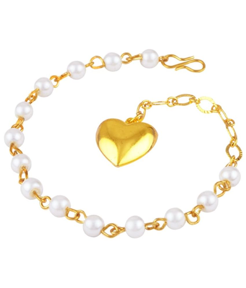     			JFL - Jewellery For Less Gold Charm Bracelet ( Pack of 1 )