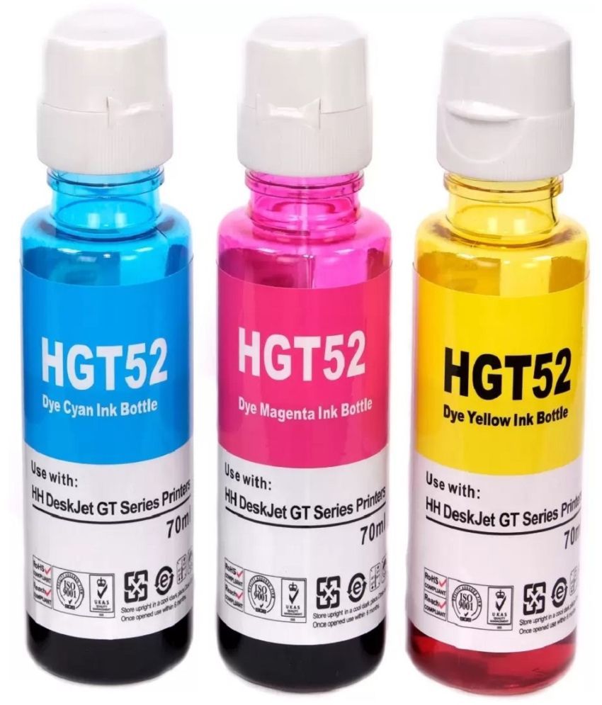     			KALAR 410 For GT51/52 Multicolor Pack of 3 Cartridge for H_P Ink Tank 310 series, H_P Ink Tank Wireless 410 series And More.