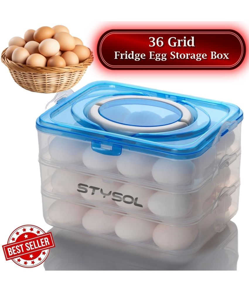     			Stysol Egg Container Plastic White Egg Container ( Set of 1 )