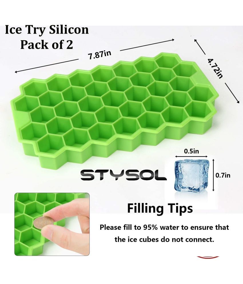     			Stysol Silicone ice Tray Light Green 2 Pcs